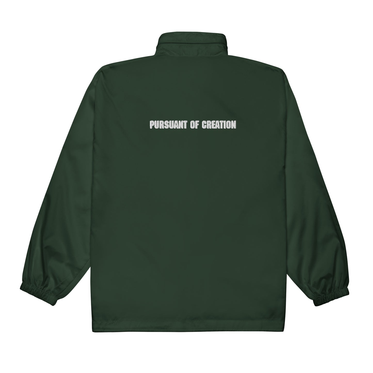 "PURSUANT OF CREATION" unisex windbreaker