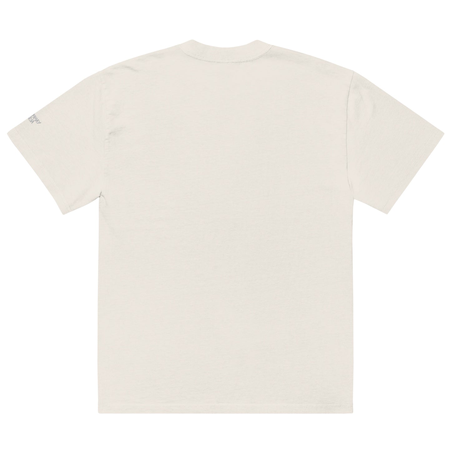 "KEEP SCORING." oversized faded white thread t-shirt