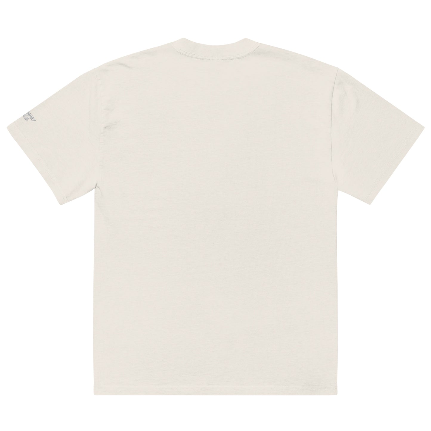 "DEMONS CAN'T GUARD ME" oversized faded white thread t-shirt